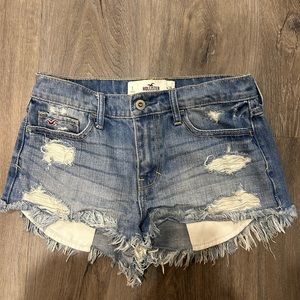 Hollister Mid Rise Jean Denim Blue Shorts w25 size 1